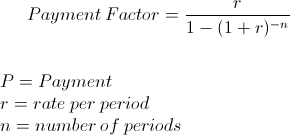 Annuity Payment Factor